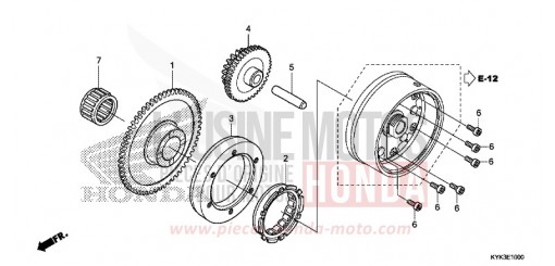 EMBRAYAGE DE DEMARRAGE CRF110FE de 2014